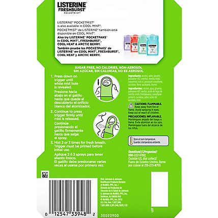 LISTERINE Pocketmist Oral Care Mist Freshburst - 2-0.26 Oz - Image 5