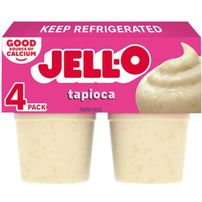 Jell-O Original Tapioca Ready to Eat Pudding Cups Snack - 4 Count