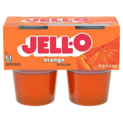Jell-O Original Orange Ready to Eat Jello Cups Gelatin Snack Cups - 4 Count - Image 5