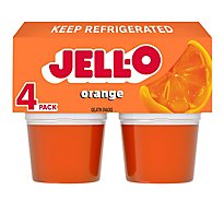 Jell-O Original Orange Ready to Eat Jello Cups Gelatin Snack Cups - 4 Count
