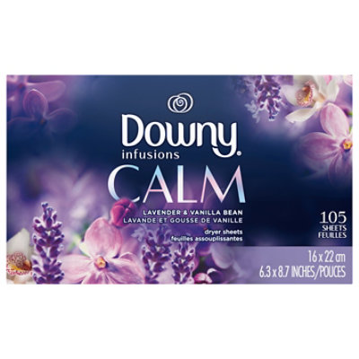 Downy Infusions Fabric Softener Dryer Sheets Lavender & Vanilla Bean - 105 Count - Image 1