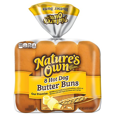 Natures Own Butter Buns Hot Dog - 8-15 Oz