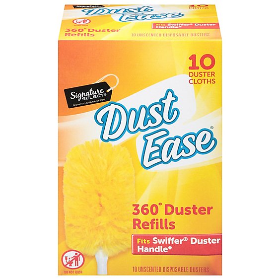 Signature SELECT Dust Ease Refill Duster 360 Degree Disposable Unscented - 10 Count
