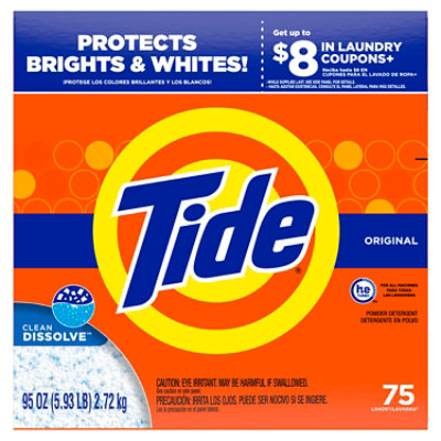 Tide Powder Laundry Detergent Original Scent with Clean Dissolve 68 Loads - 95 Oz - Image 2