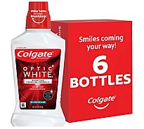 Colgate Optic White Whitening Rinse Multi-Care High Impact White Icy Fresh Mint - 16 Fl. Oz.