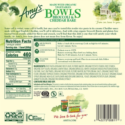 Amy's Broccoli & Cheddar Bake Bowl - 9.5 Oz - Image 6