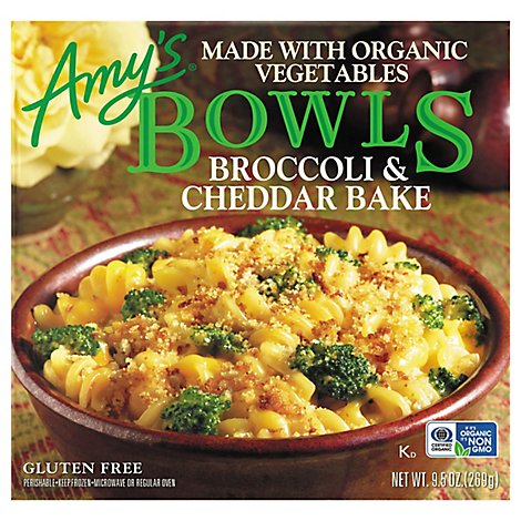 Amys Bowls Broccoli & Cheddar Bake Gluten Free - 9.5 Oz