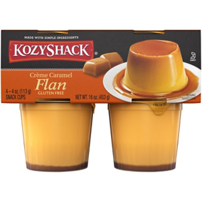 Kozy Shack Creme Caramel Flan 4 Count - 16 Oz