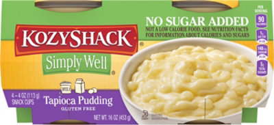 krøllet benzin Produkt Kozy Shack Simply Well Tapioca Pudding 4 Count - 16 Oz - Vons