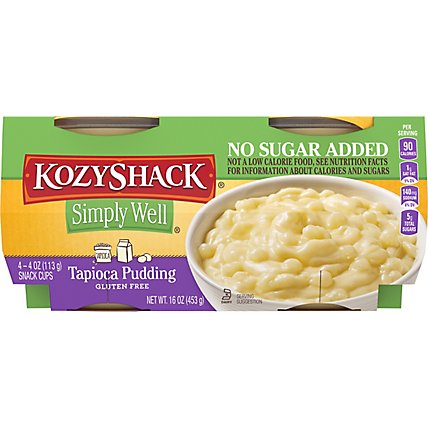 Kozy Shack Simply Well Tapioca Pudding 4 Count - 16 Oz - Image 1