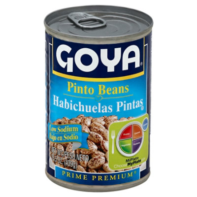 Goya Beans Pinto Premium Low Sodium Can - 15.5 Oz