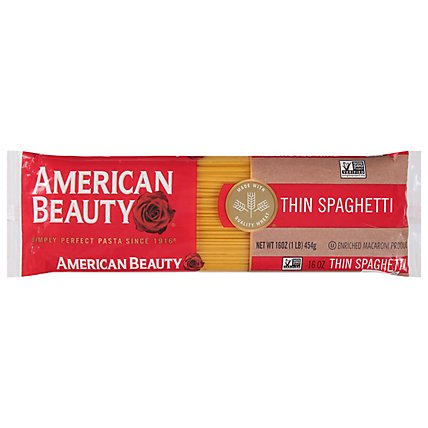 American Beauty Pasta Spaghetti Thin - 16 Oz - Image 1