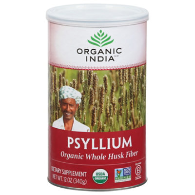 Organic India Whole Husk Psyllium - 12 Oz