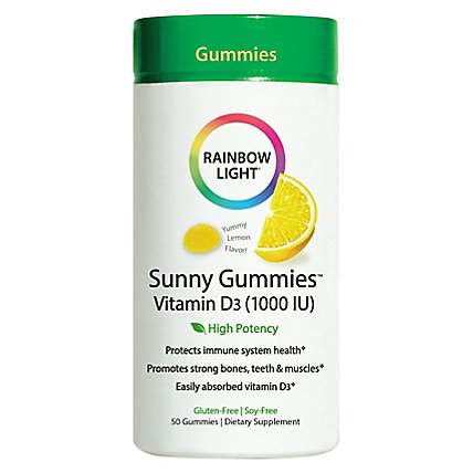 Rainbow Light Sunny Gummies Vitamin D3 1000 Iu - 50 Count - Image 2