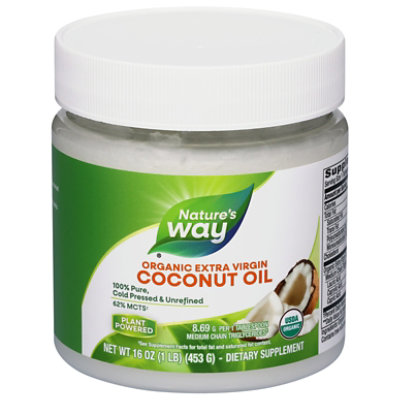Natures Way Efagold Coconut Oil Dietary Supplement Organic - 16 Oz - Image 1
