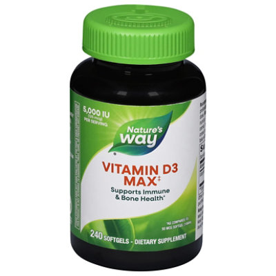 Natures Way Vitamin D 5000 Iu - 240 Count - Image 3