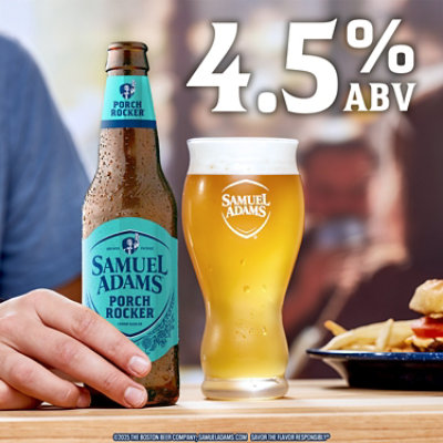 Samuel Adams Porch Rocker Lemon Radler Seasonal Beer Bottles - 6 - 12 Fl. Oz. - Image 4