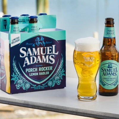Samuel Adams Porch Rocker Lemon Radler Seasonal Beer Bottles - 6 - 12 Fl. Oz. - Image 6
