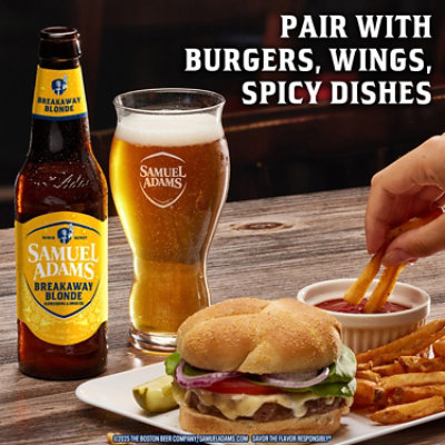 Samuel Adams Breakaway Blonde Ale Seasonal Beer Bottles - 6-12 Fl. Oz. - Image 5