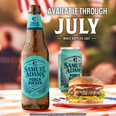 Samuel Adams Porch Rocker Lemon Radler Seasonal Beer Bottles - 6 - 12 Fl. Oz. - Image 5