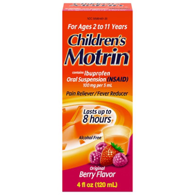 Motrin Childrens Ibuprofen Suspension Berry Flavor - 4 Fl. Oz. - Image 3