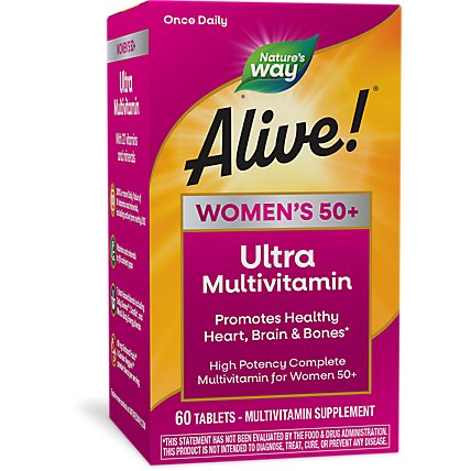Natures Way Alive Women 50 Plus Ultra Potency Dietary Supplement - 60 Count - Image 2