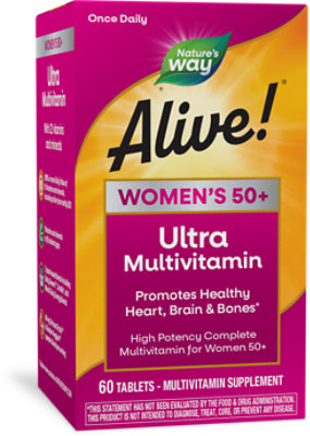 Natures Way Alive Women 50 Plus Ultra Potency Dietary Supplement - 60 Count - Image 1