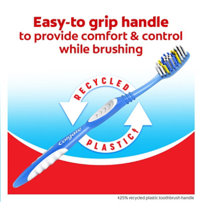 Colgate Extra Clean Full Head Manual Toothbrush Medium - 4 Count - Image 6