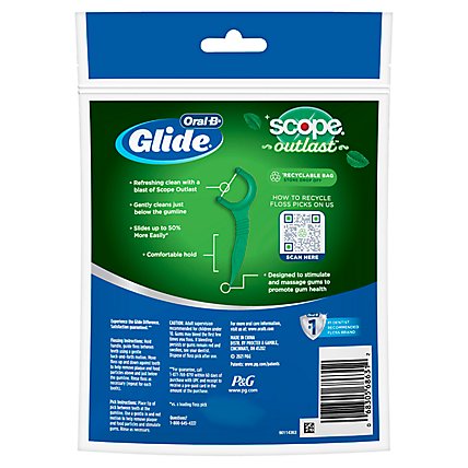 Oral-B Glide Mint with Long Lasting Scope Flavor Dental Floss Picks - 75 Count - Image 3