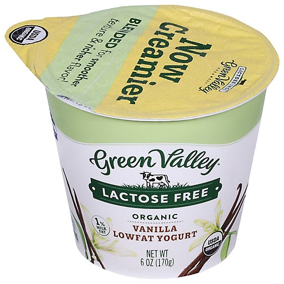 Green Valley Organics Yogurt Vanilla Yogurt - 6 Oz