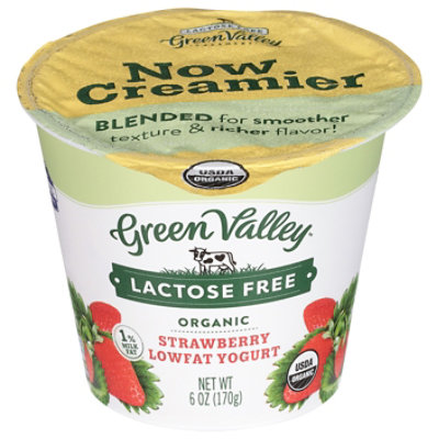 Green Valley Organics Yogurt Strawberry Yogurt - 6 Oz
