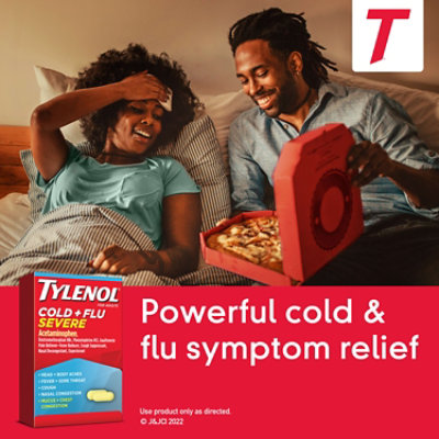 TYLENOL Pain Reliever/Fever Reducer Caplets Cold & Flu Severe For Adults - 24 Count - Image 4