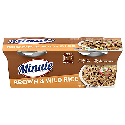 Minute Ready to Serve! Rice Microwaveable Brown & Wild Cup - 8.8 Oz