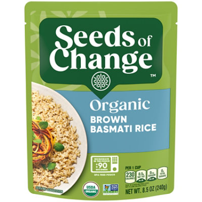 SEEDS OF CHANGE Organic Rice Brown Basmati Pouch - 8.5 Oz - Image 2