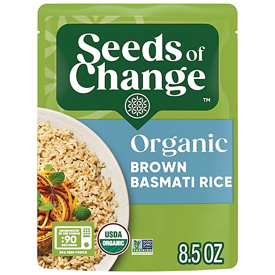 Seeds of Change Organic Rice Brown Basmati Pouch - 8.5 Oz