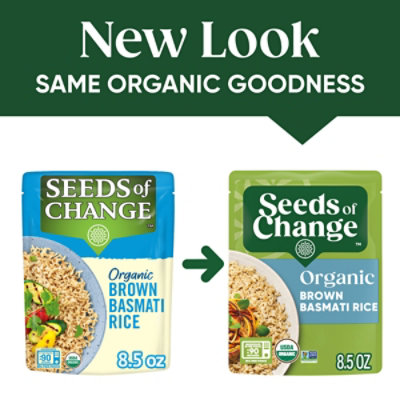 SEEDS OF CHANGE Organic Rice Brown Basmati Pouch - 8.5 Oz - Image 4