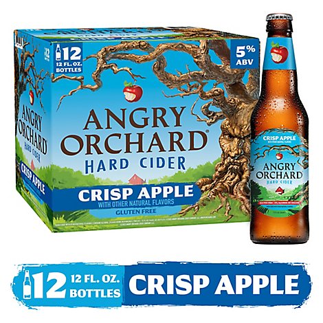 Angry Orchard Hard Cider Crisp Apple Bottles - 12-12 Fl. Oz.