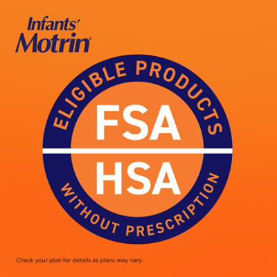 Motrin Infants Drops Concentrated Ibuprofen Suspension Original Berry Flavor Dye Free - 1 Fl. Oz. - Image 2