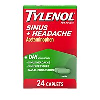 TYLENOL Pain Reliever/Fever Reducer Caplets Sinus Congestion & Pain For Adults Daytime - 24 Count - Image 2