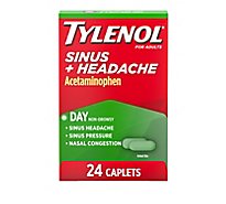 TYLENOL Pain Reliever/Fever Reducer Caplets Sinus Congestion & Pain For Adults Daytime - 24 Count