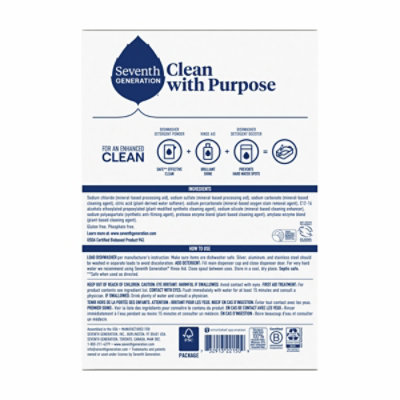 Seventh Generation Dishwasher Detergent Powder Powerful Clean Free & Clear - 45 Oz - Image 4