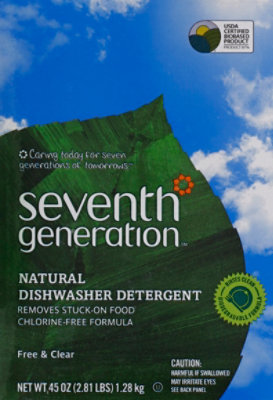 Seventh Generation Dishwasher Detergent Powder Powerful Clean Free & Clear - 45 Oz - Image 2