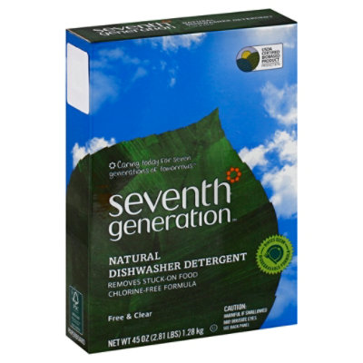 Seventh Generation Dishwasher Detergent Powder Powerful Clean Free & Clear - 45 Oz - Image 1