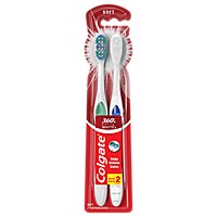 Colgate 360° Optic White Whitening Manual Toothbrush Soft - 2 Count - Image 1