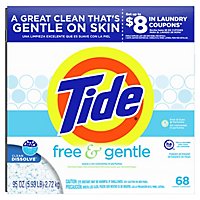 Tide Free & Gentle 68 Loads Powder Laundry Detergent - 95 Fl. Oz. - Image 1