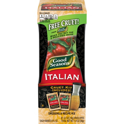 Good Seasons Italian Dressing & Recipe Seasoning Mix with Free Cruet Kit Packets - 2 Count - Image 2