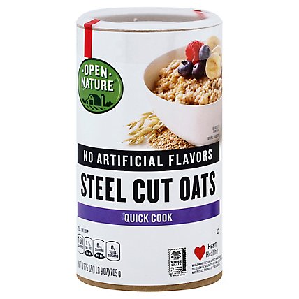 Open Nature Cereal Oats Quick Cook Steel Cuts Oats Jar - 25 Oz - Image 3