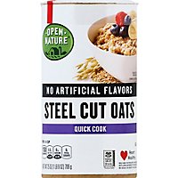 Open Nature Cereal Oats Quick Cook Steel Cuts Oats Jar - 25 Oz - Image 2