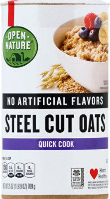 Open Nature Cereal Oats Quick Cook Steel Cuts Oats Jar - 25 Oz - Image 2