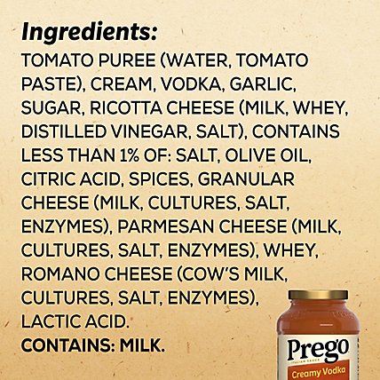 Prego Italian Sauce Creamy Vodka - 24 Oz - Image 4